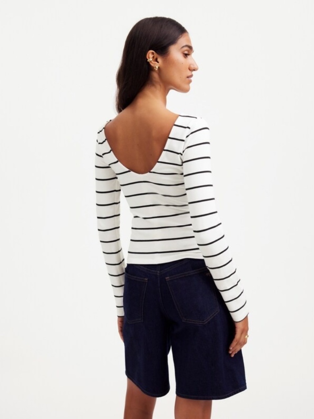 Madewell Long-Sleeve Scoopback Tee M